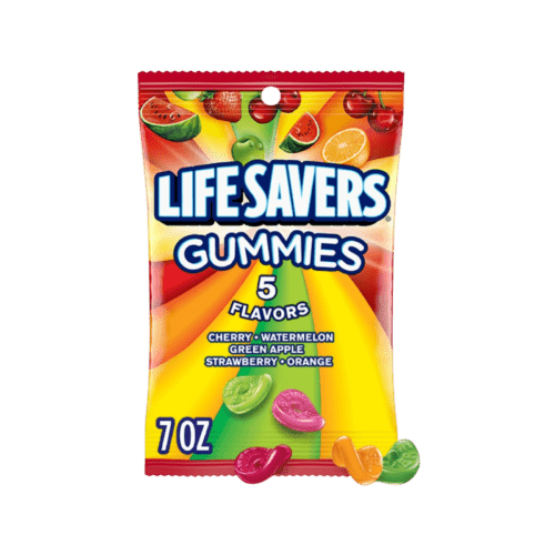 LIFE SAVERS GUMMIES 5 FLAVOUR - PACK OF 12 198G  - PACK OF 1