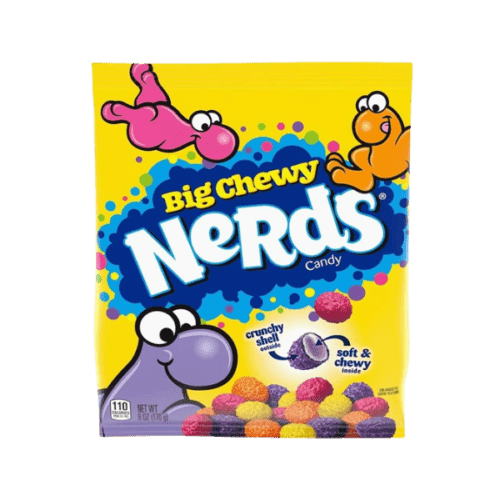 NERDS BIG CHEWY PEG BAG 170G   - PACK OF 1