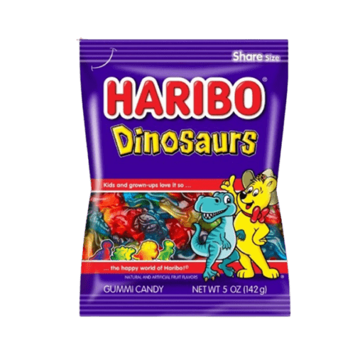 HARIBO DINOSAUR PEG BAG 141G   - PACK OF 1