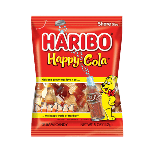 HARIBO PEG BAG HAPPY COLA 141G   - PACK OF 1