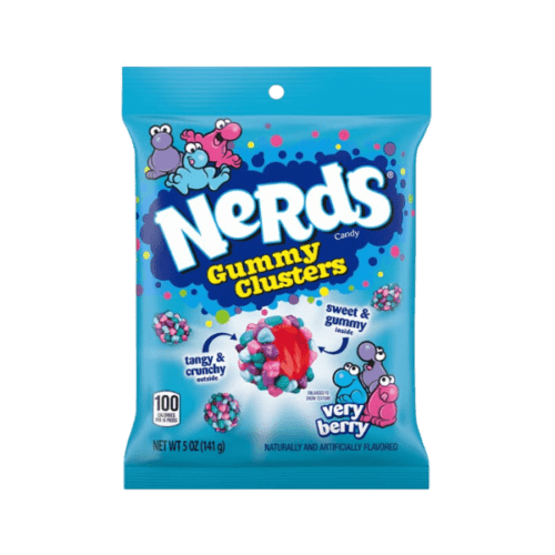 NERDS GUMMY CLUSTER VERY BERRY PEG BAG 141G   - PACK OF 1