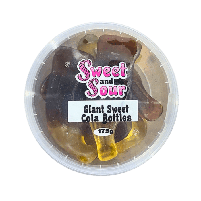 SWEET AND SOUR GIANT SWEET COLA BOTTLES 165G   - PACK OF 1