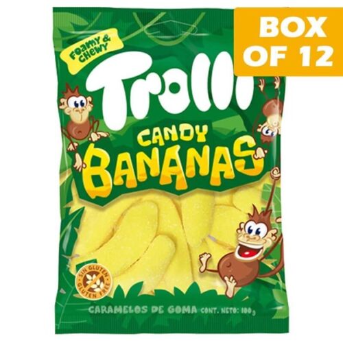 TROLLI CANDY BANANAS BAG 100G * 12 PACK