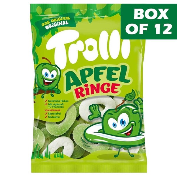 TROLLI APPLE RINGS BAG 100G * 12 PACK