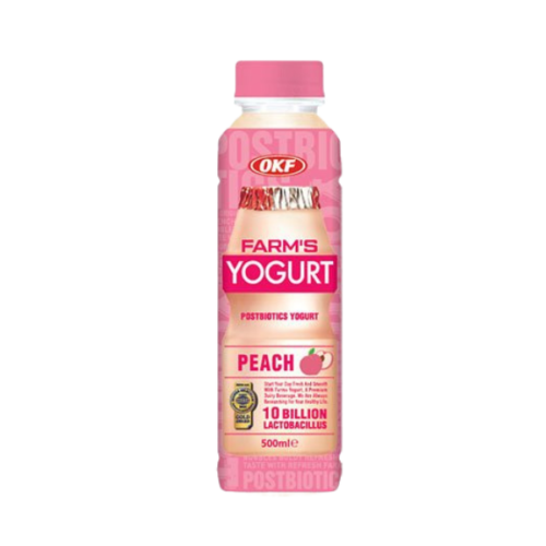 OKF FARMS YOGURT PEACH 500 ML