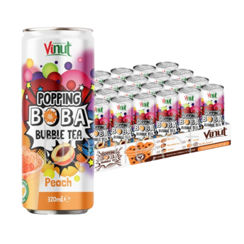 VINUT POPPING BOBA PEACH 320ML * 24 PACK