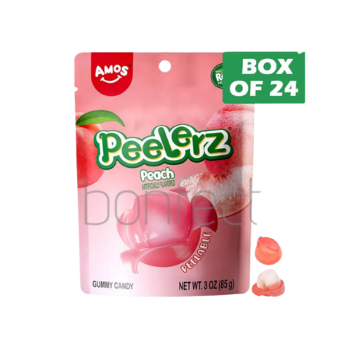 **AMOS PEELERZ PEACH BAG 85G * 24 PACK**