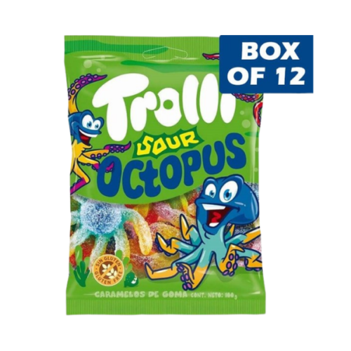 TROLLI SOUR OCTOPUS BAG 100G * 12 PACK