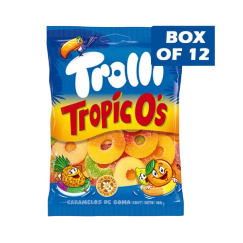 TROLLI TROPIC O'S BAG 100G * 12 PACK
