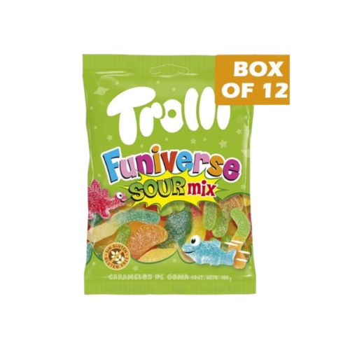 TROLLI FUNIVERSE SOUR BAG 100G * 12 PACK