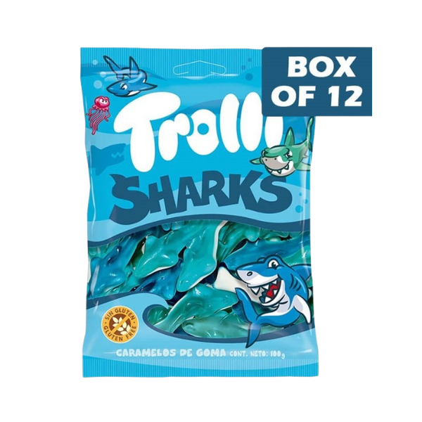 TROLLI SHARKS BAG 100G * 12 PACK