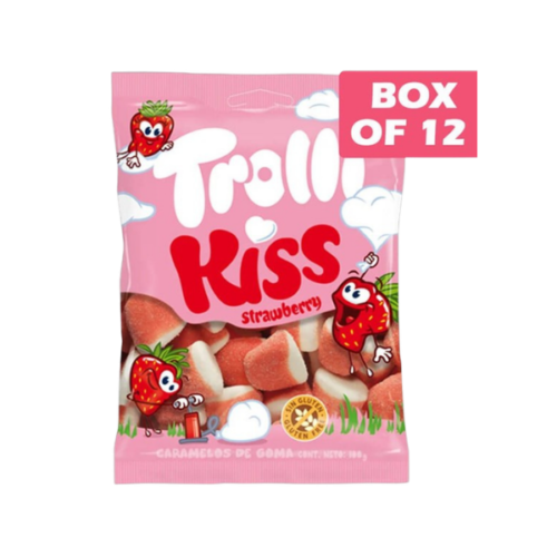 TROLLI KISS STRAWBERRY BAG 100G * 12 PACK